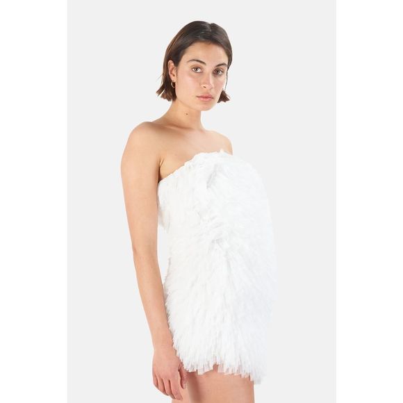 New LoveShackFancy Calandre Antique White Dress sz 8 - Picture 6 of 10